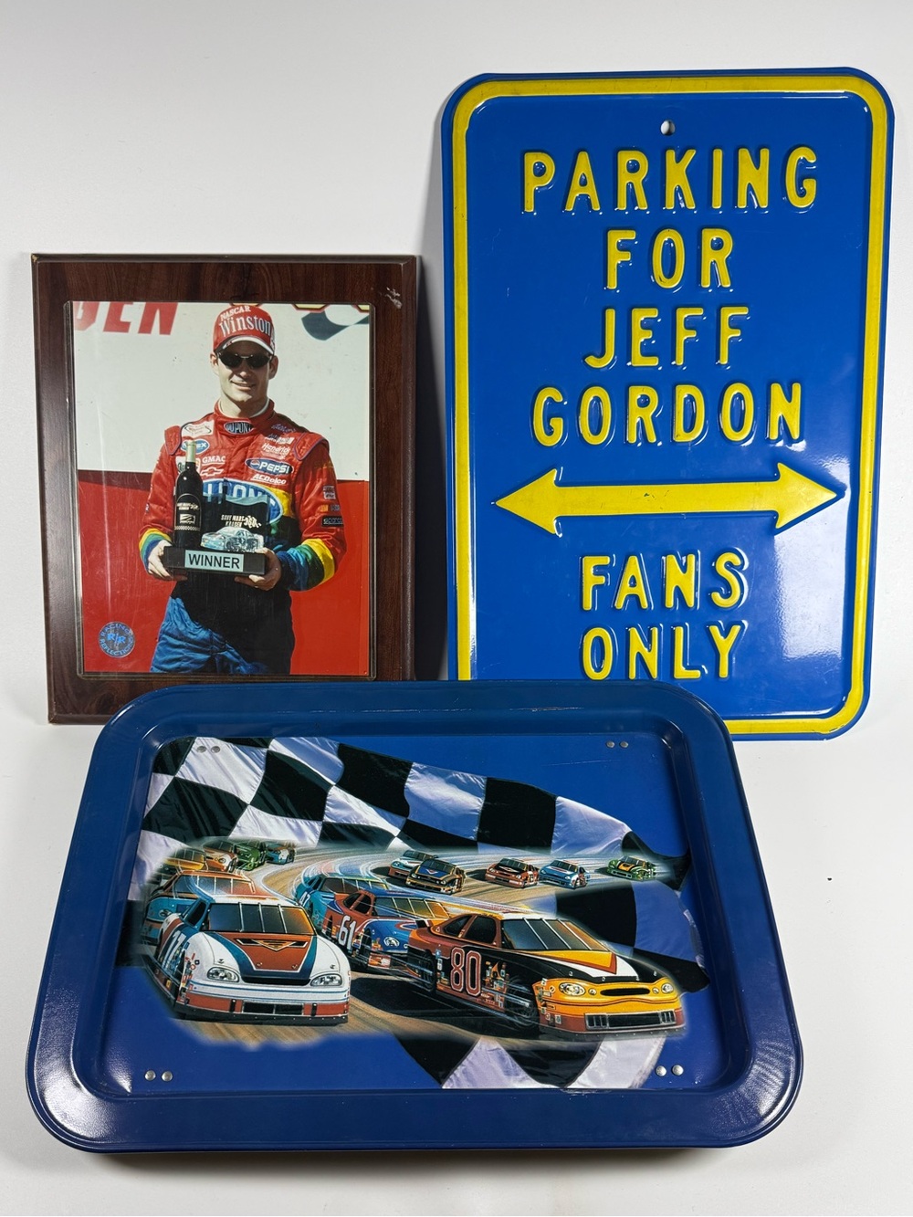 Vintage NASCAR Jeff Gordon Collectors Lot – Serving Tray - Picture - Metal Sign